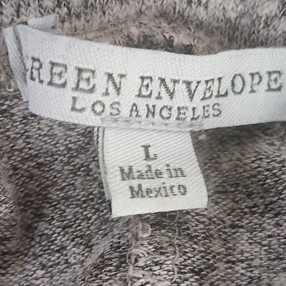 Green Envelope Los Angeles Pink Marled Drop Shoulder Cowl Rayon Poly Span Top L - Picture 15 of 16